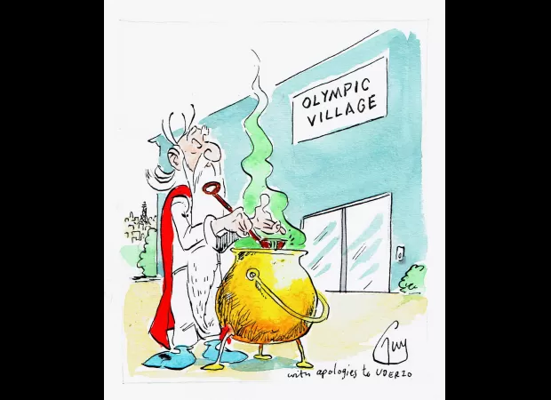 Guy Venables creates a daily cartoon for the Metro newspaper.