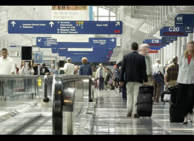 Woman died at airport baggage claim