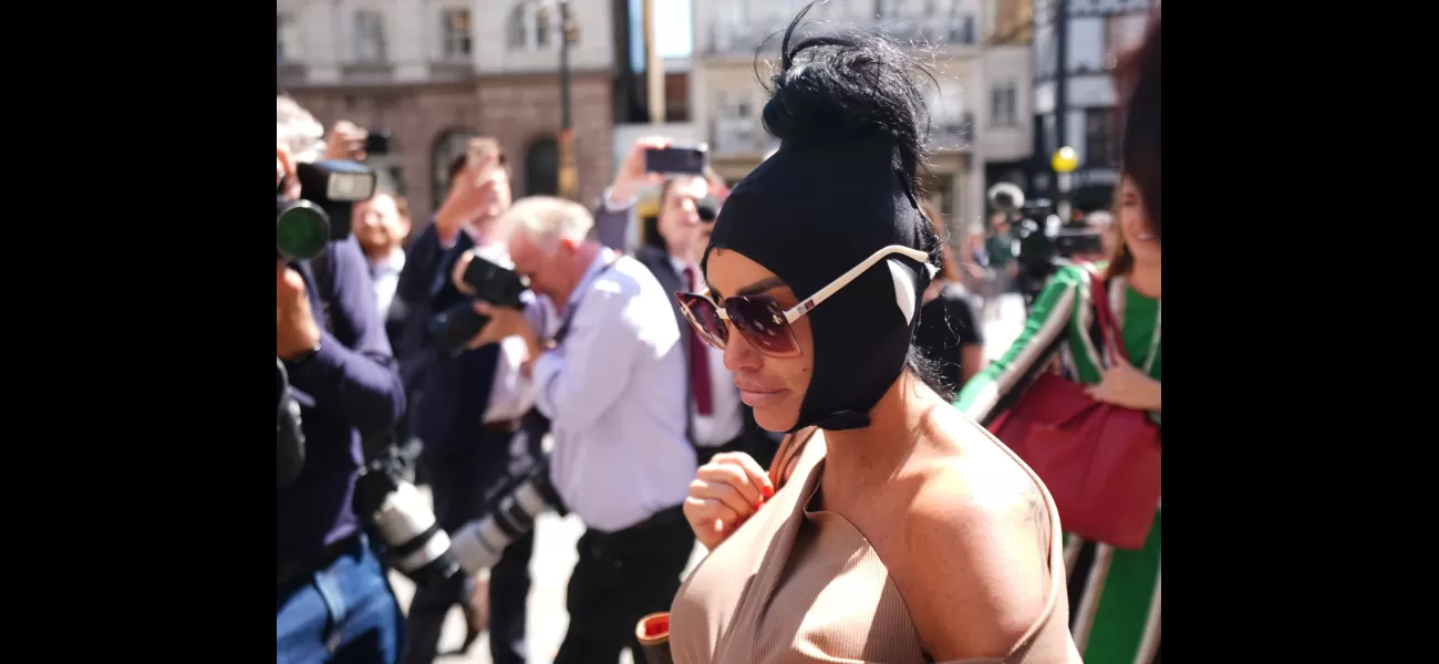 Katie Price shows up to court with post-surgery scars following Heathrow airport detainment.