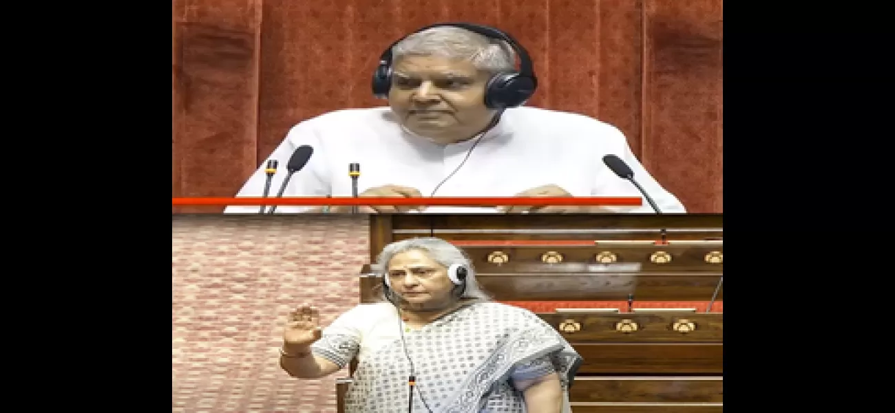Chairman Dhankhar and Jaya Bachchan clash in RS, Opposition exits.