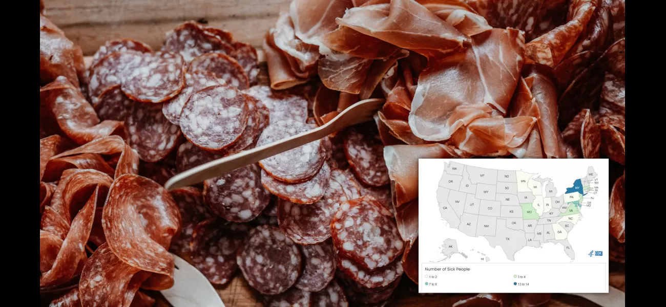 Map displays third fatality in US due to listeria outbreak from deli meats.