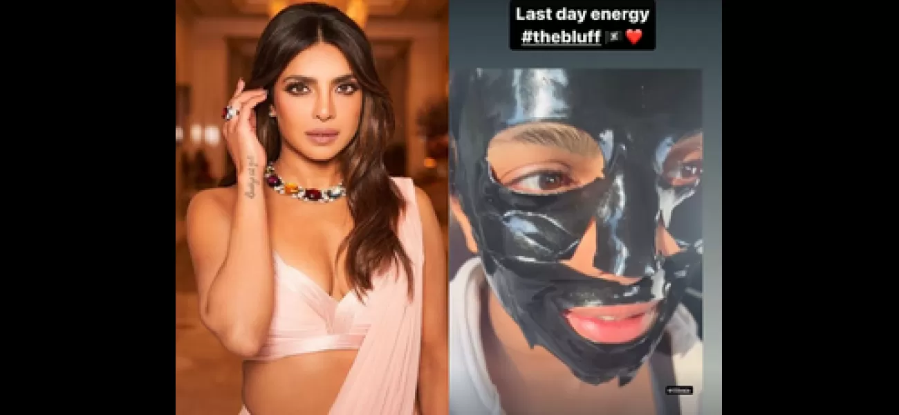 Priyanka Chopra starts her last day on the set of 'The Bluff' with a morning mask.
