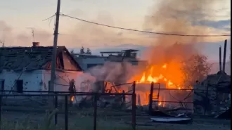 Footage displays corpses on charred Russian vehicles amid ongoing Ukrainian cross-border attacks.