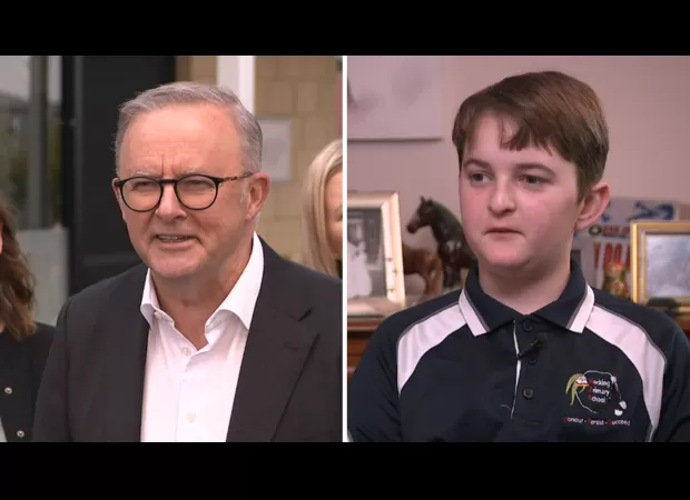 Anthony Albanese comments on 11-year-old being prohibited from using school canteen.