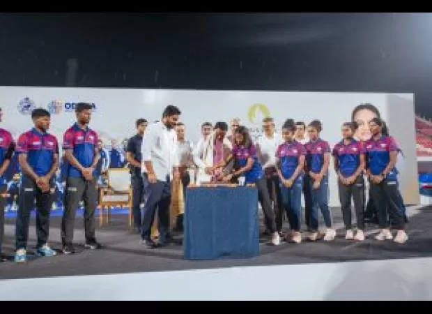 Odisha celebrates India's victory in hockey.