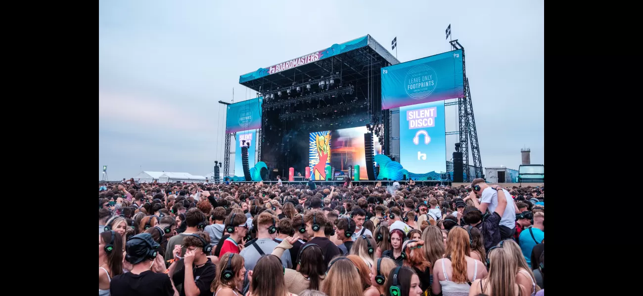 Mother saved child from chaotic stampede at Boardmasters Festival.