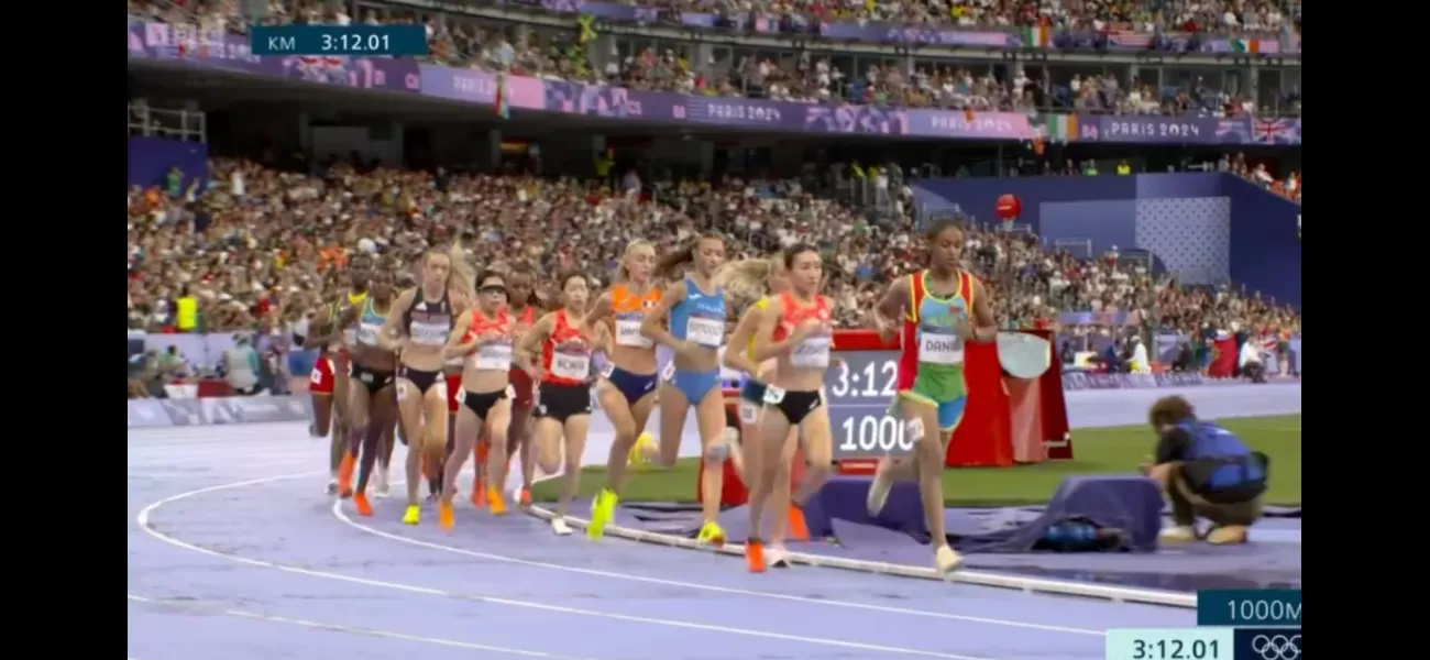 In a strange turn of events, a 10,000m runner veers off course during their race at the Paris Olympics.
