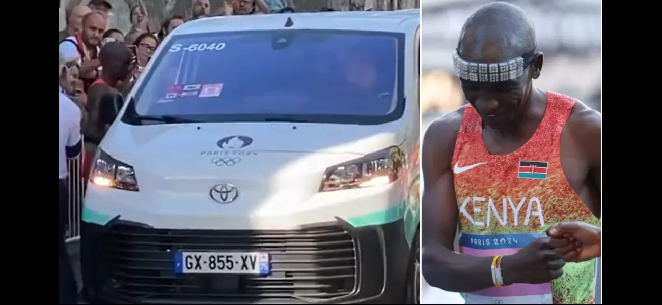 Marathon legend Eliud Kipchoge had to resort to taking a taxi to the finish line at the Olympics due to an injury.