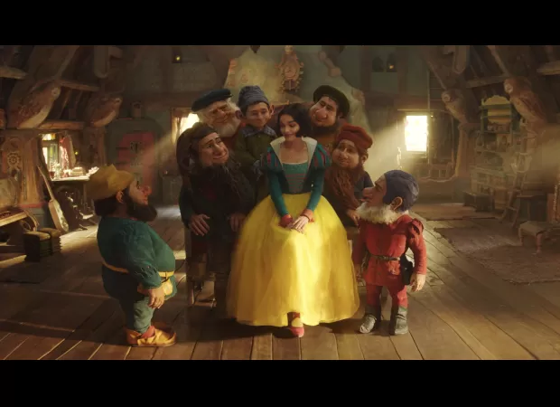First trailer for Snow White film released after criticism over portrayal of dwarf characters.