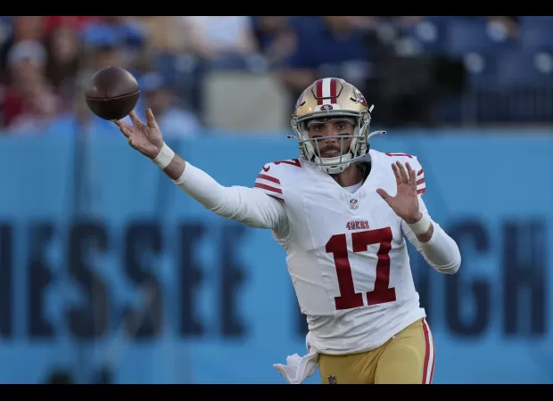 Second string quarterbacks Allen and Dobbs take the lead in the season opener as the Titans defeat the 49ers 17-13.