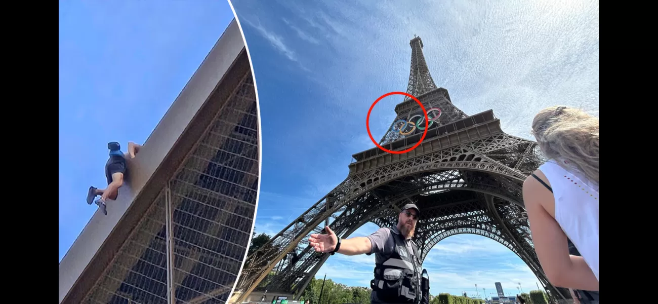 A shirtless climber caused the Eiffel Tower to be evacuated during the closing ceremony.