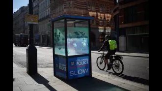 Controversial street artist Banksy's latest work found in City of London Police sentry box.