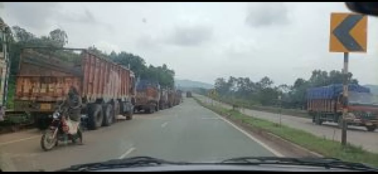 Parking trucks illegally endangers elephants and commuters.