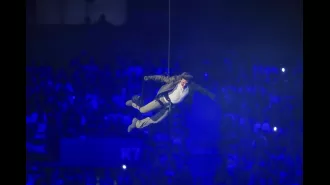 Tom Cruise wows at Olympics closing ceremony with his daring stunts in Mission: Impossible.