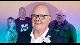 Emmerdale star Dominic Brunt discusses his experience working with his wife, the challenges on set, and his efforts to change the minds of bigots.