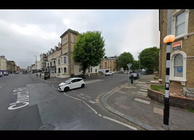 A man took a woman hostage after asking her for directions.