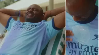 Former soccer star Patrick Vieira makes a memorable guest appearance in new team jersey promotional video.