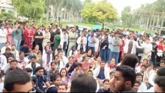 Protests held at Safdarjung and AIIMS due to Kolkata doctor's murder, causing inconvenience to patients as work is stopped.