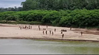 Amazonian tribe resists loggers entering their territory by shooting arrows