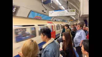Tube network experiencing rush hour delays and line suspensions.