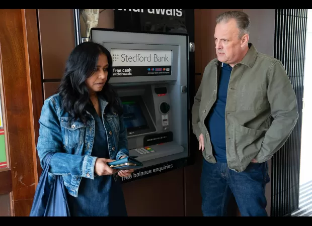 A baby is in distress and taken to the hospital in EastEnders, with someone close being responsible.