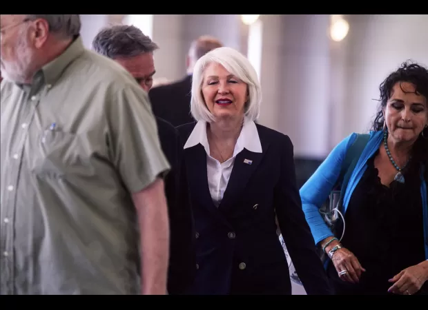 Tina Peters, a Colorado clerk who is considered a hero by election deniers, has been convicted for breaking into election computers.