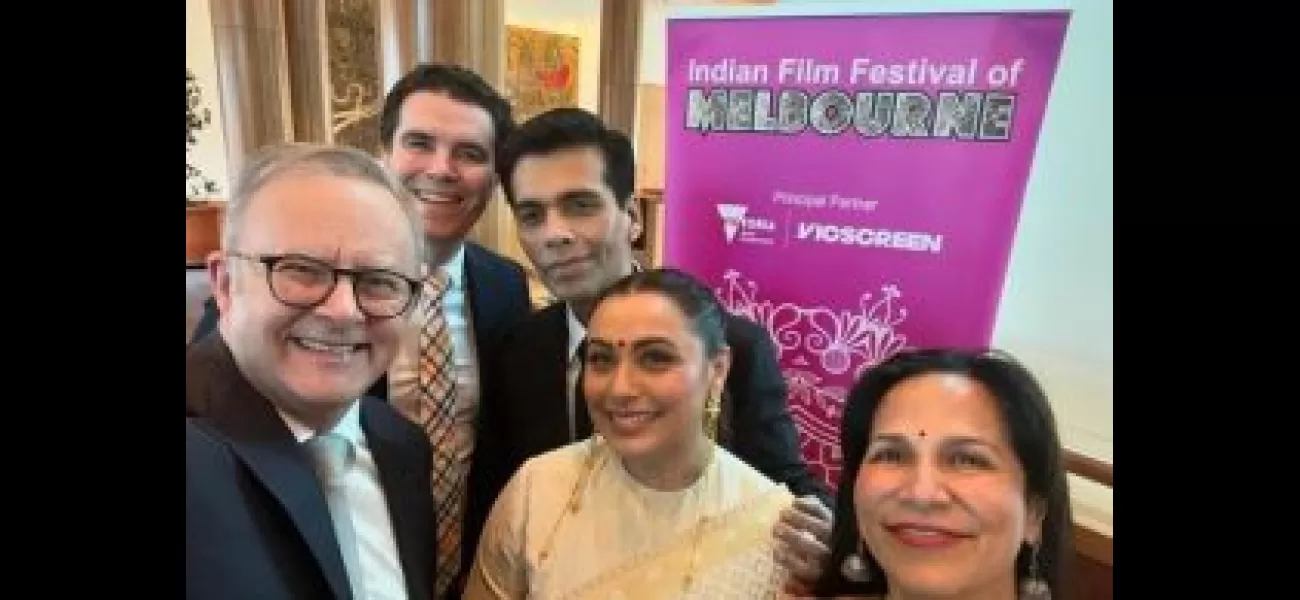 Rani Mukerji unveils stamp honoring Yash Chopra at Australia's Parliament House.