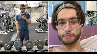 Man who loves working out went to emergency room thinking he had trapped gas, but it turned out to be a collapsed lung.