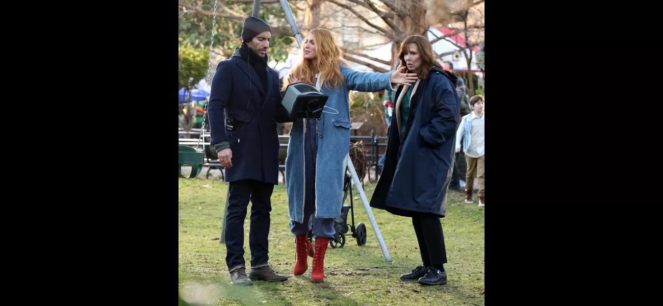 Blake Lively and Justin Baldoni were seen having a serious conversation on set, fueling rumors of a feud between the two.