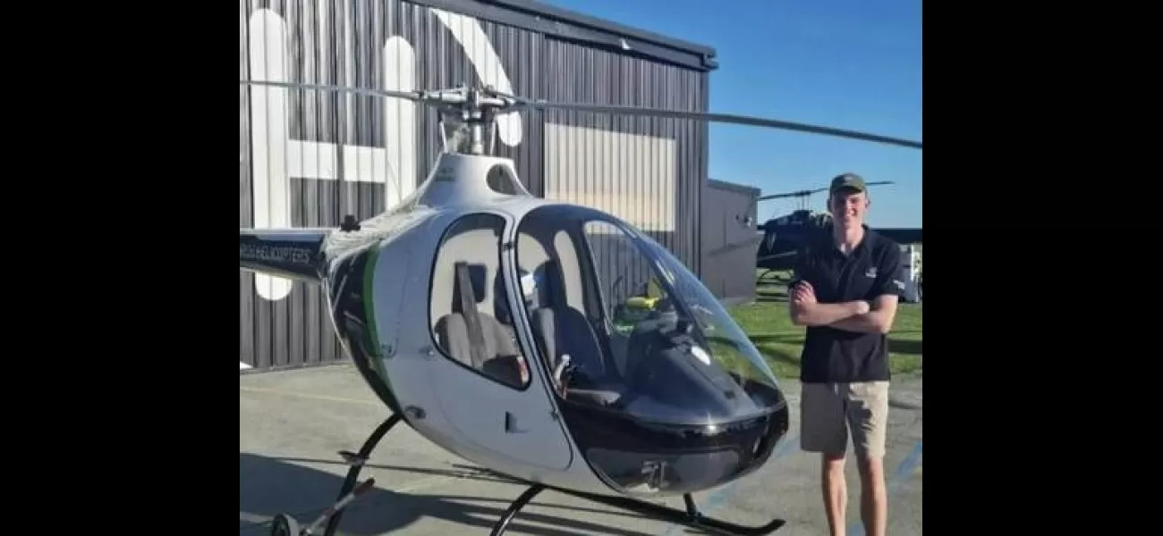 A pilot who later crashed his helicopter into a luxury hotel in Cairns was previously celebrating a promotion.