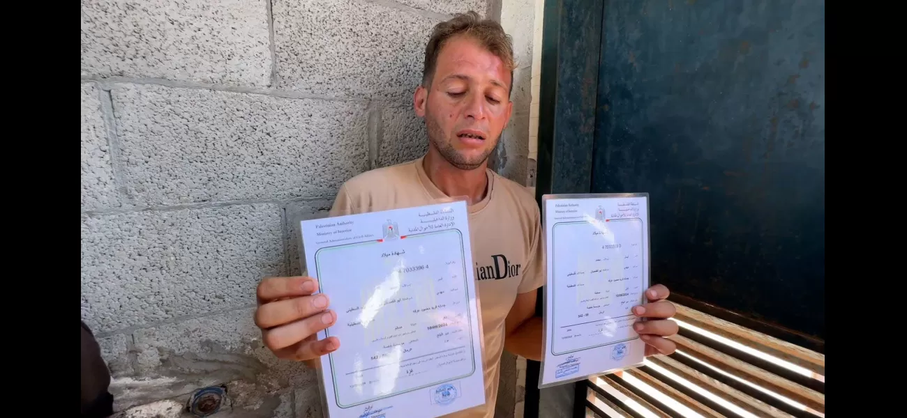 Father in Gaza went to register his twins' births, but when he returned, he discovered they had been killed.