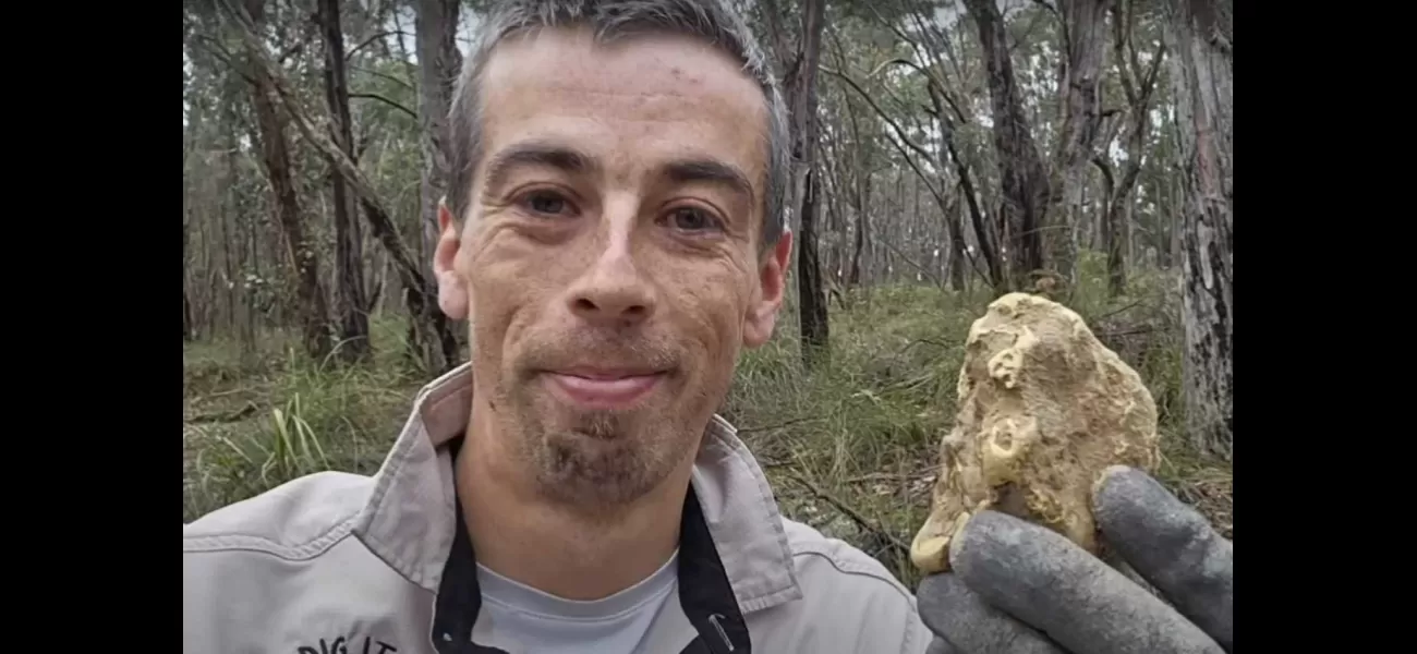 Man discovers valuable gold nugget near old mine, worth around $100k.