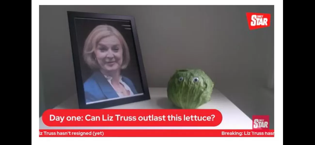 Liz Truss embarrassed by lettuce, leaves stage in a huff.