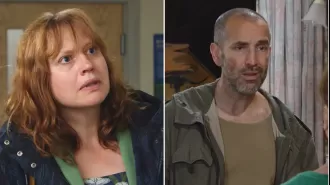 Lydia is devastated when Sam delivers a hurtful blow before leaving Emmerdale.