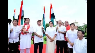 Odisha's Chief Minister participates in the 'Ghar Ghar Tiranga' initiative.