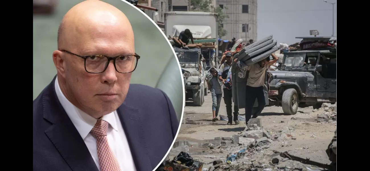 Dutton stands firm on decision to block Gaza refugees, emphasizing tough stance.