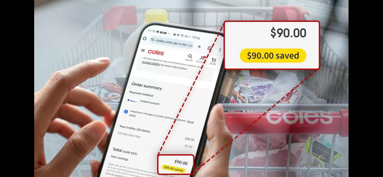 A customer at Coles discovered a mistake that caused her grocery bill to be twice as much as it should have been.