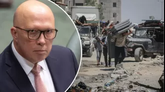 Dutton stands firm on decision to block Gaza refugees, emphasizing tough stance.