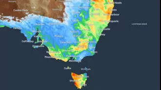 Severe weather approaching southeastern US states with strong winds and storms.