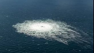 A Ukrainian diver is being sought for causing an explosion that disrupted energy supplies.