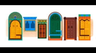 Google is celebrating India's Independence Day with an architecture-themed doodle.