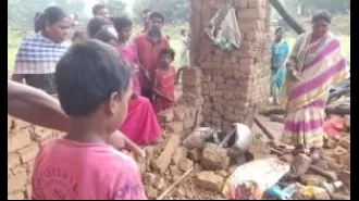 Elephant destroys home, mother and son die.