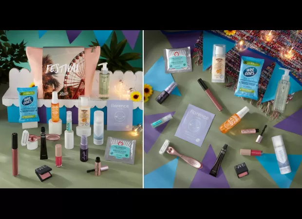 Festival-ready beauty bag with 15 essentials for only £40.