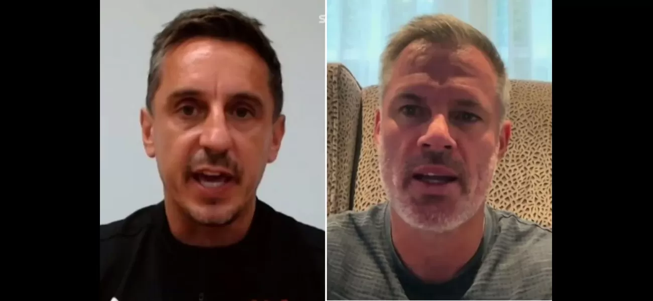 Gary Neville and Jamie Carragher disagree on how Arsenal will finish in the Premier League.