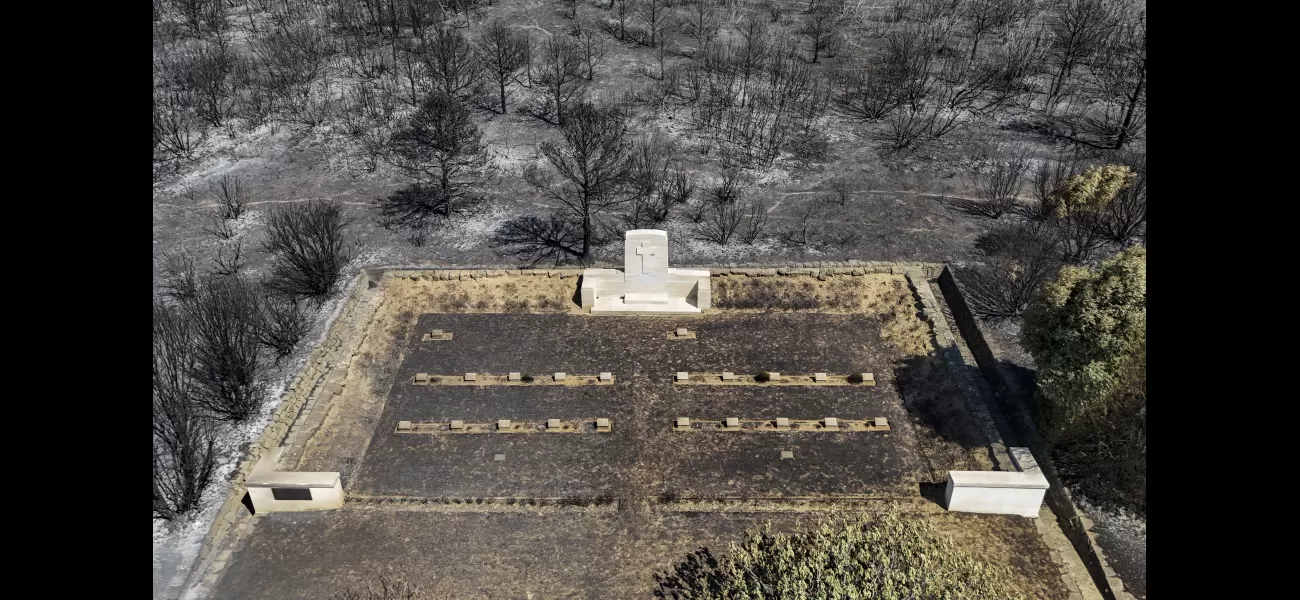 Serious worry: Fire at Gallipoli puts ANZAC war graves in danger.