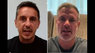 Gary Neville and Jamie Carragher disagree on how Arsenal will finish in the Premier League.