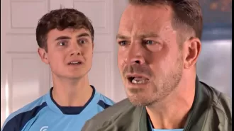 Darren confronts JJ about Frankie's abuse in Hollyoaks, but a surprising twist occurs.