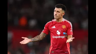 Lisandro Martinez taunts Fulham player after defeating them in win against Manchester United.