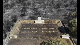 Serious worry: Fire at Gallipoli puts ANZAC war graves in danger.