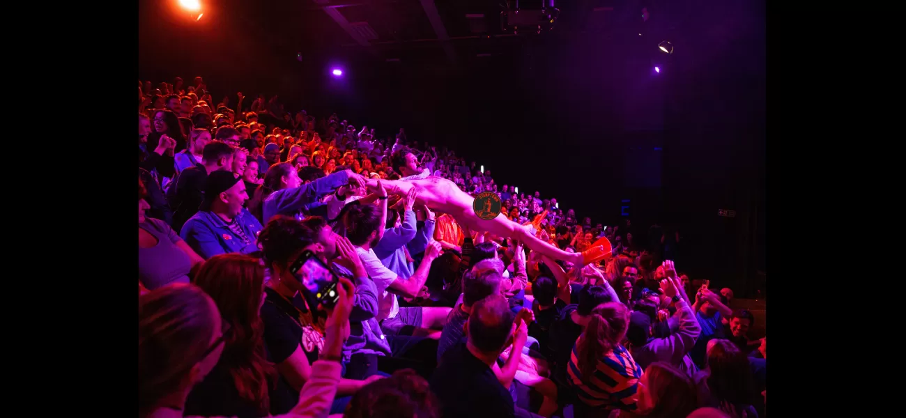 Comedian crowd surfs naked in wildest Edinburgh Fringe show ever.
